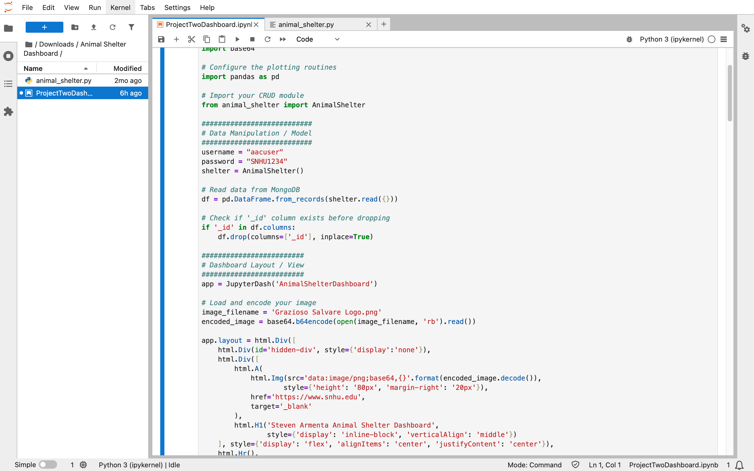 Before Artifact 3 Code